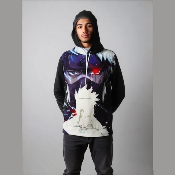 Other - Graphic All-Over Print Hoodie L